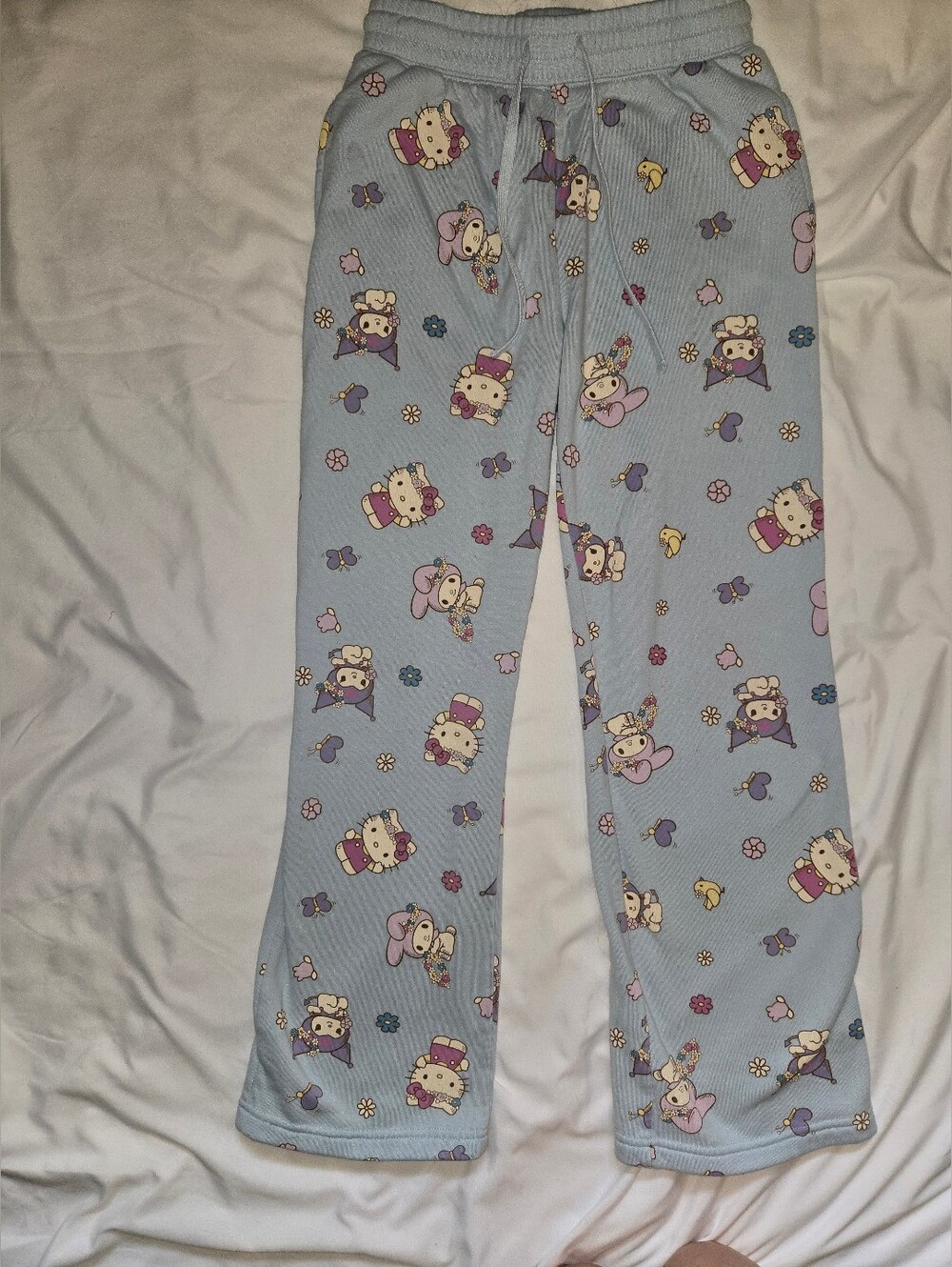 Sanrio Pastel Blue Hello Kitty Character Lounge Pants